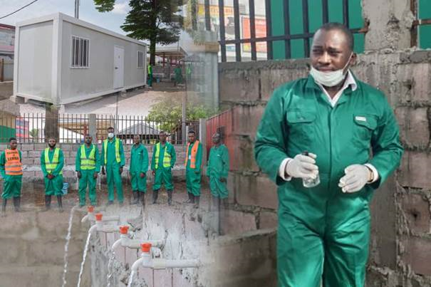 Actes barrières  Coronavirus : le Sénateur Guy Loando et WIDAL-Fondation offrent un forage d’eau potable à la commune de Lemba